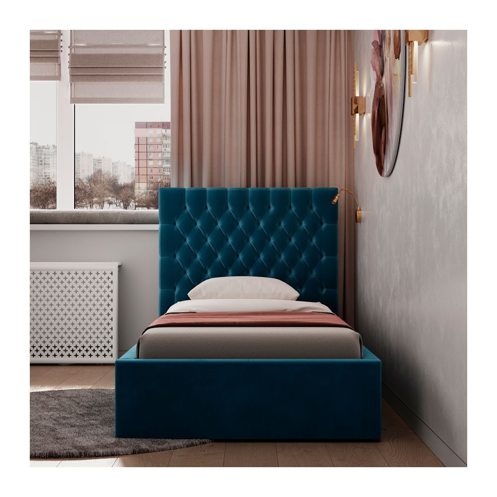 Кровать CambridgeDesign Malcolm 17 Comfort с нишей для белья 120x200 синий Киев - изображение 4