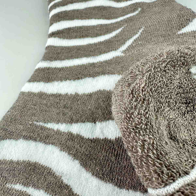 Теплі шкарпетки жіночі класичні в смужку Греві GM Textile Високі 36-41 Попелястий Суми - фото 2