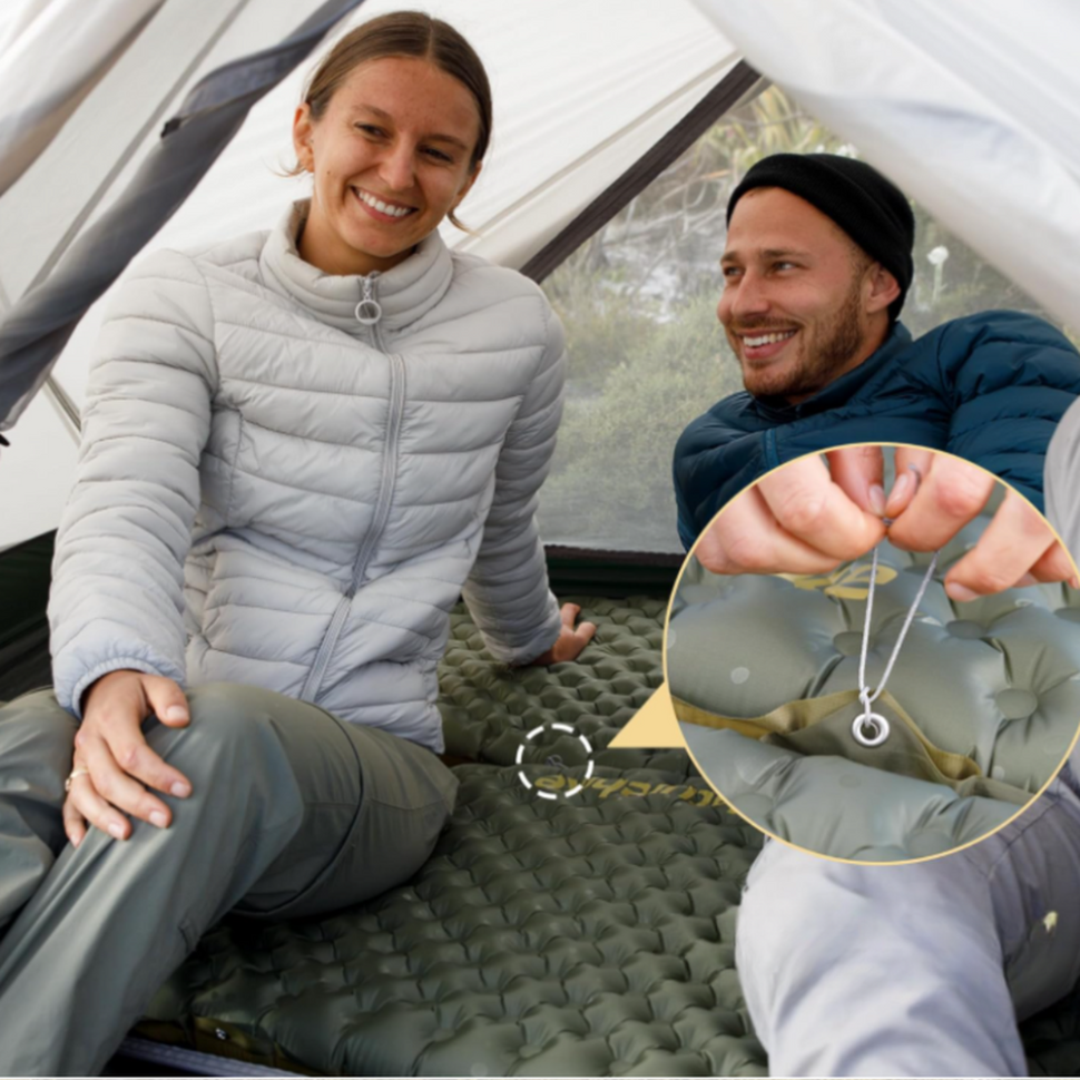 Матрац туристичний надувний одномісний Naturehike CNH22DZ018, надлегкий, 183х58х7 см, зелений, для туризму із мішком для надування Київ - фото 4