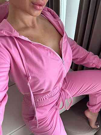 Жіночий повсякденний прогулянковий костюм-трійка: кофта топ і штани двонитка Рожевий, 46/48 Одеса