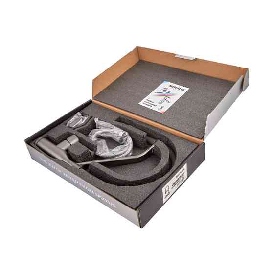 Змішувач для кухні MIXXUS PREMIUM GRAVITY 017 (NUT) GRAPHITE REFL.GRAY (Колір графіт та силіконовий вилив сірий) (MI8409) ( 14596 Харьков