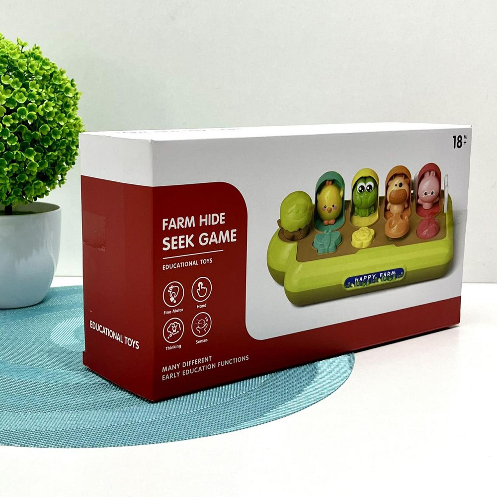 Розвиваюча гра Весела ферма 4 кнопки 4 тварини свисток (YL 369) Чернігів - фото 2