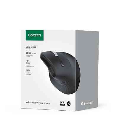 Маніпулятор миша бездротова UGREEN MU008 Multi-mode Vertical Mouse Black Одеса