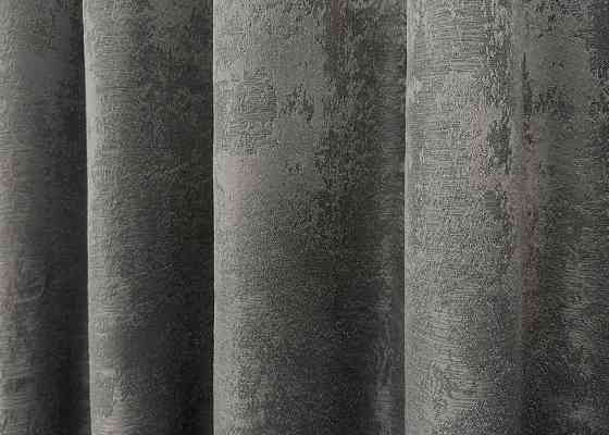 Комплект коротких штор VR-Textil Жаккард Sultan XO № 1558ш Темно-серый 130х170 см 2 шт (35-0350) Киев