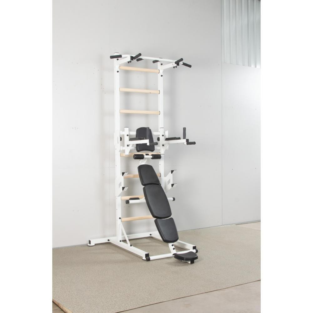 Шведская стенка передвижная универсальная напольная для детей и взрослых со скамьей для пресса Каменское - изображение 2