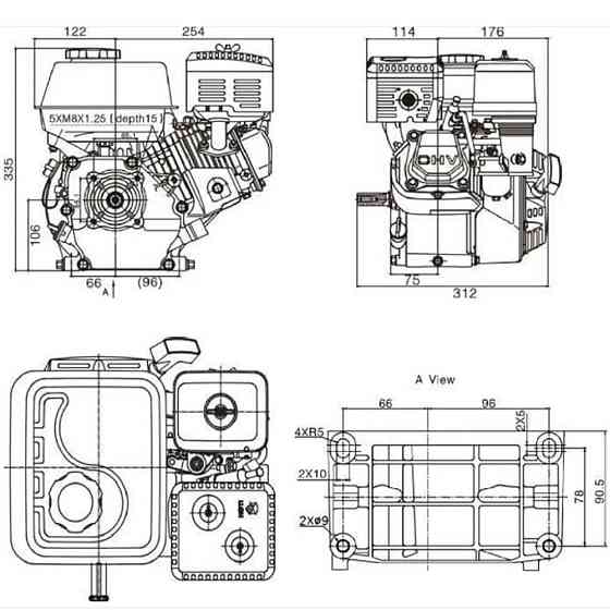 Двигатель бензиновый  Loncin G200F (6,5 л.с., шпонка 20 мм, длина 53 мм) Харьков