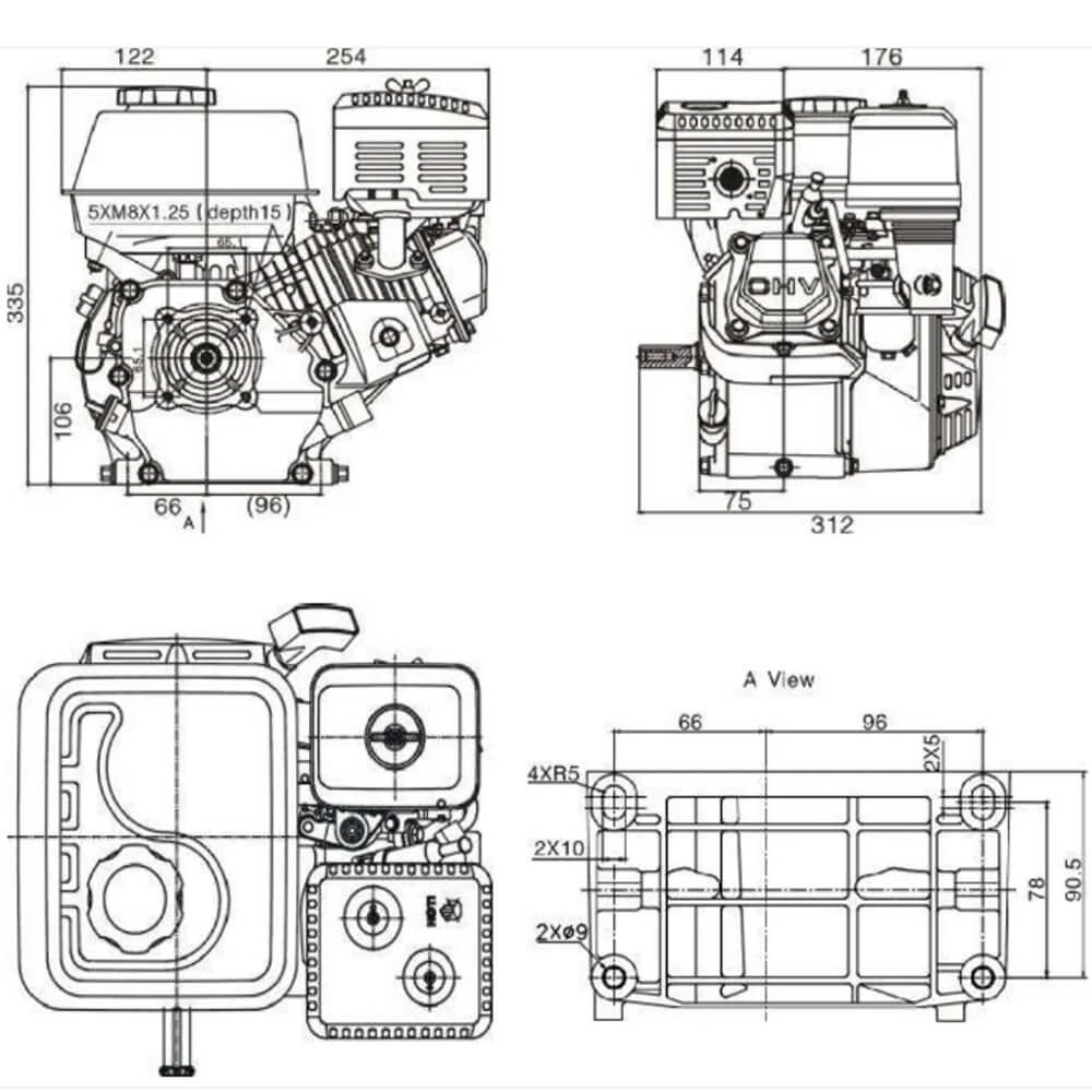 Двигатель бензиновый  Loncin G200F (6,5 л.с., шпонка 20 мм, длина 53 мм) Харьков - изображение 6