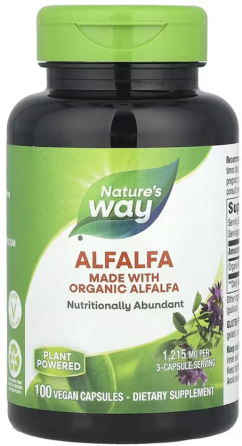 Альфальфа люцерна для засвоєння білків Nature's Way Alfalfa 100 капс Київ