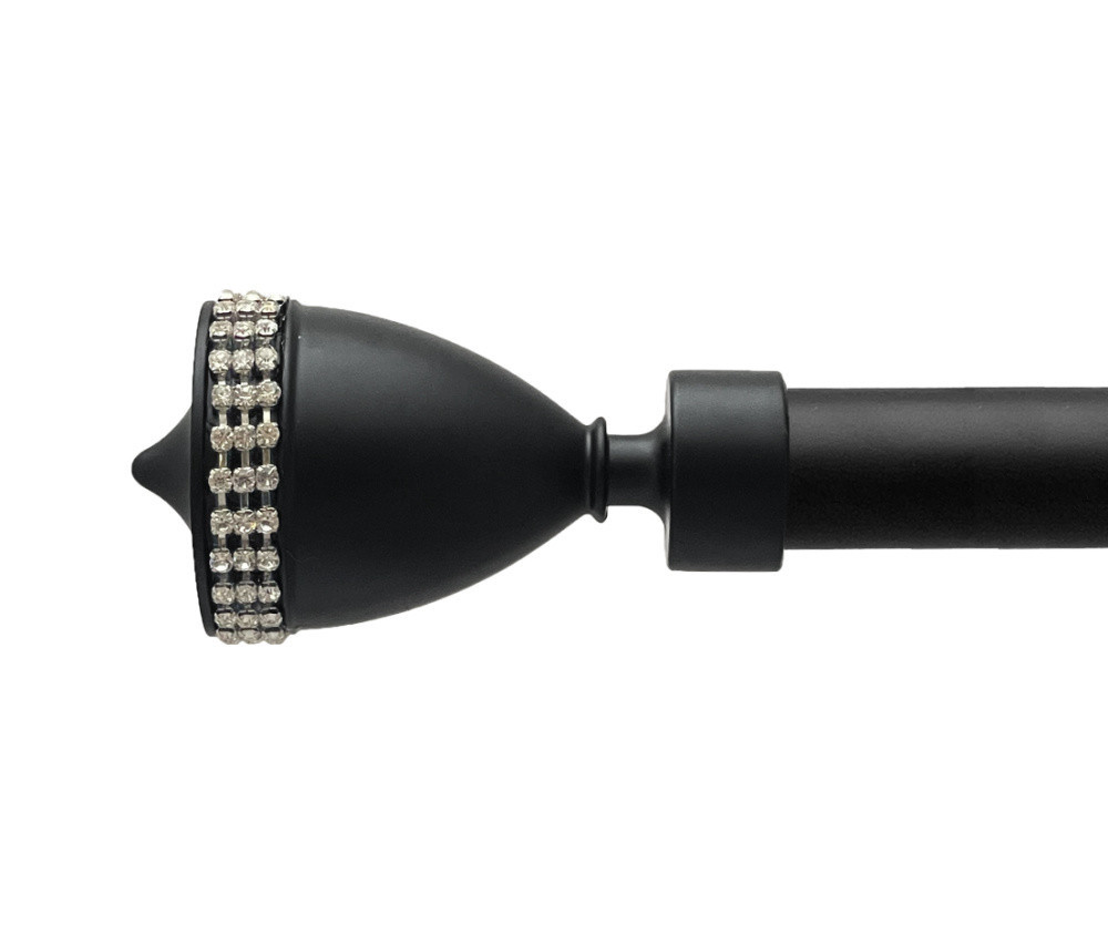 Карниз Orvit Етернія металевий дворядний техно гладка труба кільце металеве Чорний Оксамит 25\19 мм 160 см Львов - изображение 2