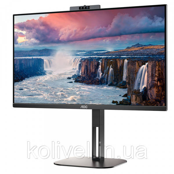 TFT 23.8" AOC 24V5CW/BK, FHD, IPS, 75Гц, 1 мс, HDMI, DP, USB-C, webcam, USB-hub, HAS, Pivot, колонки Київ - фото 3