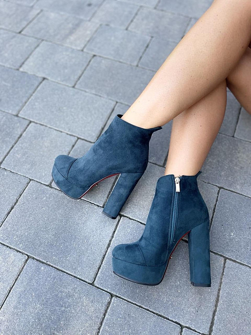 Жіночі туфлі STILLETA зелені екозамша каблук 13 см (D1715-A917-4) 37р.39р. Коломия - фото 9