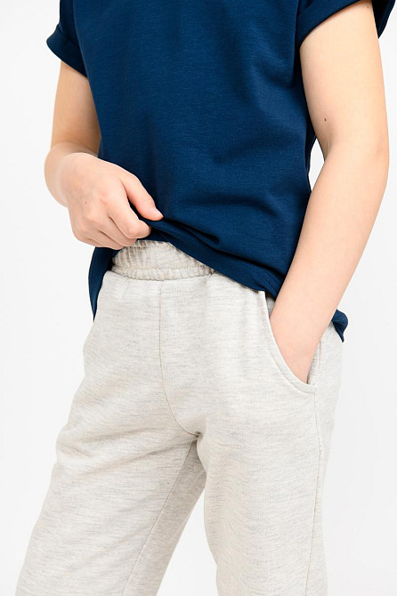 Брюки спортивные детские и подростковые, серый меланж Крохатушка одяг 128, Светло-серый Киев - изображение 1