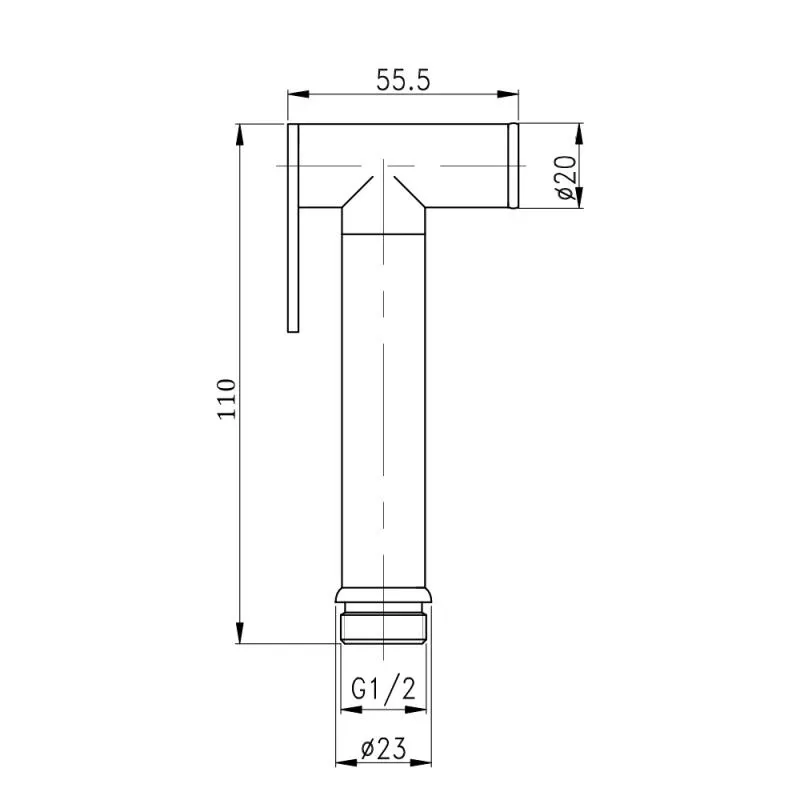 Лійка для гігієнічного душу Qtap Rucni округла QT889910842855OB Black Matt Київ - фото 6