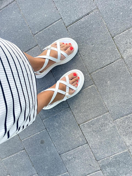 No brend Босоніжки жіночі A-1 білі (літо, шкіра натуральна) (5147) 37р.38р.39р. Коломия - фото 10