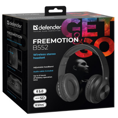 Навушники Defender FreeMotion B552 Bluetooth Black (63552) Вінниця - фото 7