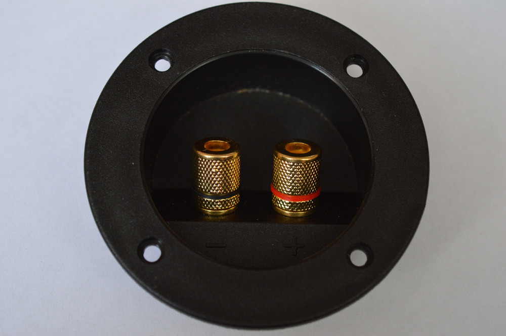 Терминал на 2 гнезда Banan метал, gold, круглый диам.-83мм Полтава - изображение 1