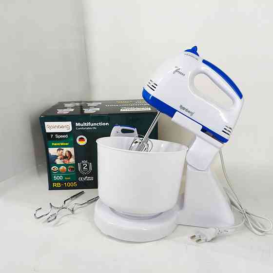 Нержавеющий миксер стационарный, Ручной миксер с чашей, Простой кухонный миксер для крем меда PF-56 Львов