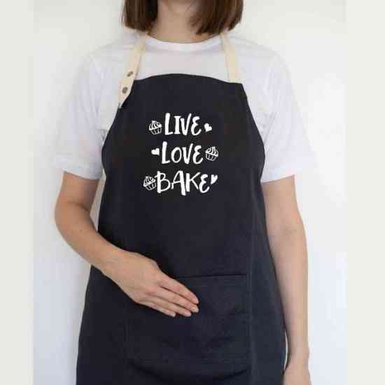 Фартук Live. Love. Bake (Чорний) Винница