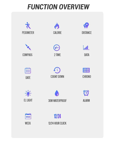 Годинники наручні SKMEI 2209BKBK, BLACK-BLACK, Компас, Педометр, 10323 Дніпро - фото 4