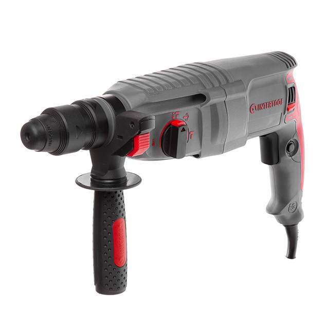 Перфоратор INTERTOOL DT-0184, 0,85 кВт, 3,2 Дж, 0-900 об/хв, 0-4400 уд/хв, 3 режими - потужний електричний перфоратор Львів - фото 1