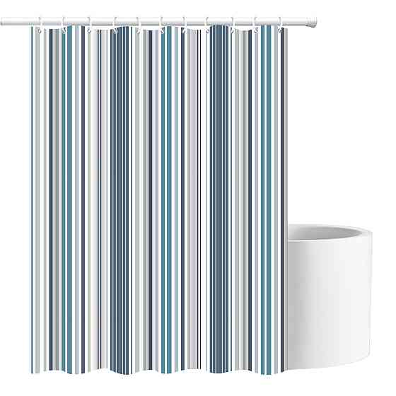 Шторка для ванны из полиэстера водонепроницаемая Bathlux 180x180 см с кольцами, занавеска для ванной комнаты Каменец-Подольский