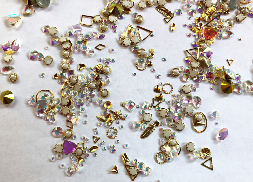 Стрази Swarovski мікс різні розміри і форми + формочки різних форм (1400 шт) АВ , бріліант і лілові. Київ - фото 8