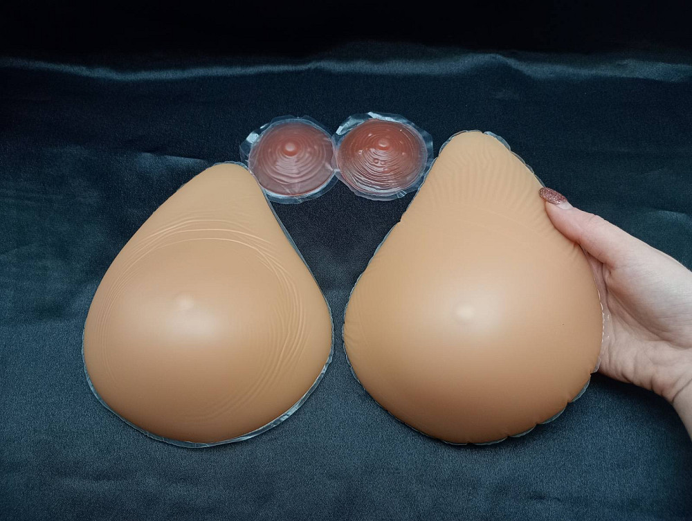 Реалістичні силіконові груди IVITA розмір CC / 105A / 100B / 95C 18*13.5*5см Луцьк - фото 8