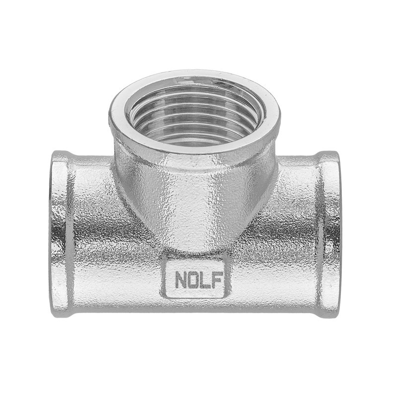 Трійник Nolf NFC.T08F-N-3/4''FFF нікельований (NF3092) Київ - фото 2