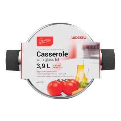 Кастрюля Ardesto Gemini с бакелитовыми ручками 3,9 л (AR3639G) Винница