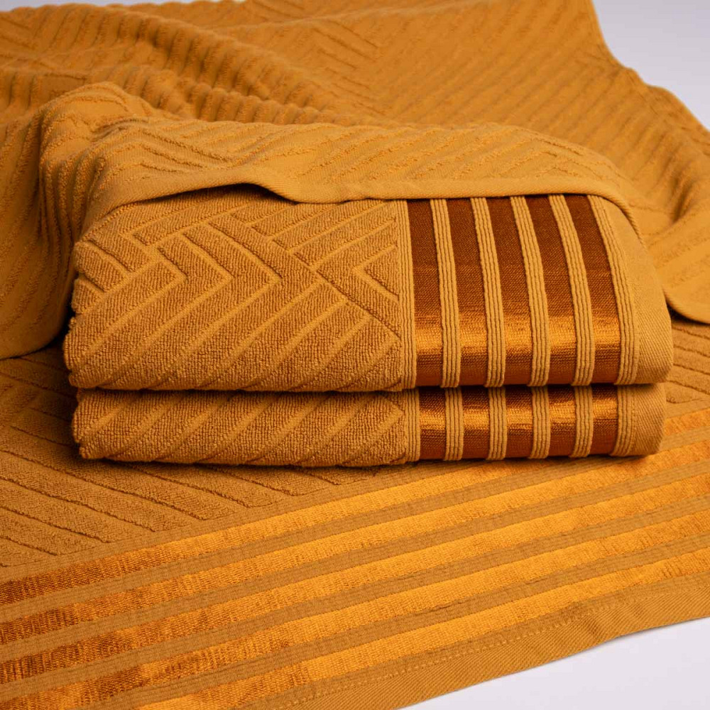 Полотенце банное махровое SOFT GM Textile 70х140см 500г/м2 (Горчичный) Сумы - изображение 6
