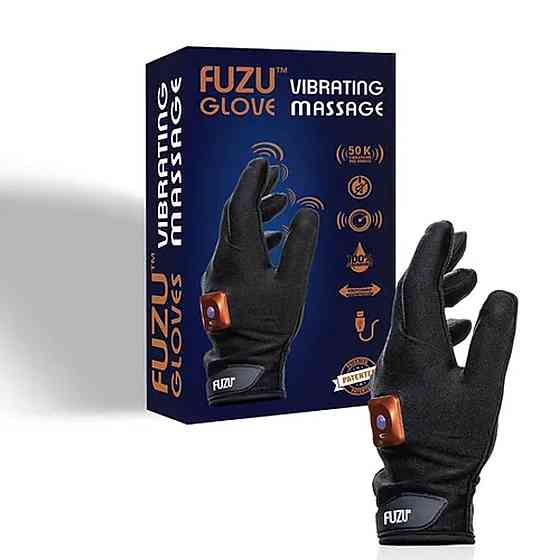 Віброрукавичка (ліва) FUZU Gloves Vibrating Massage Left Hand, 11 режимів Sex Aura Київ