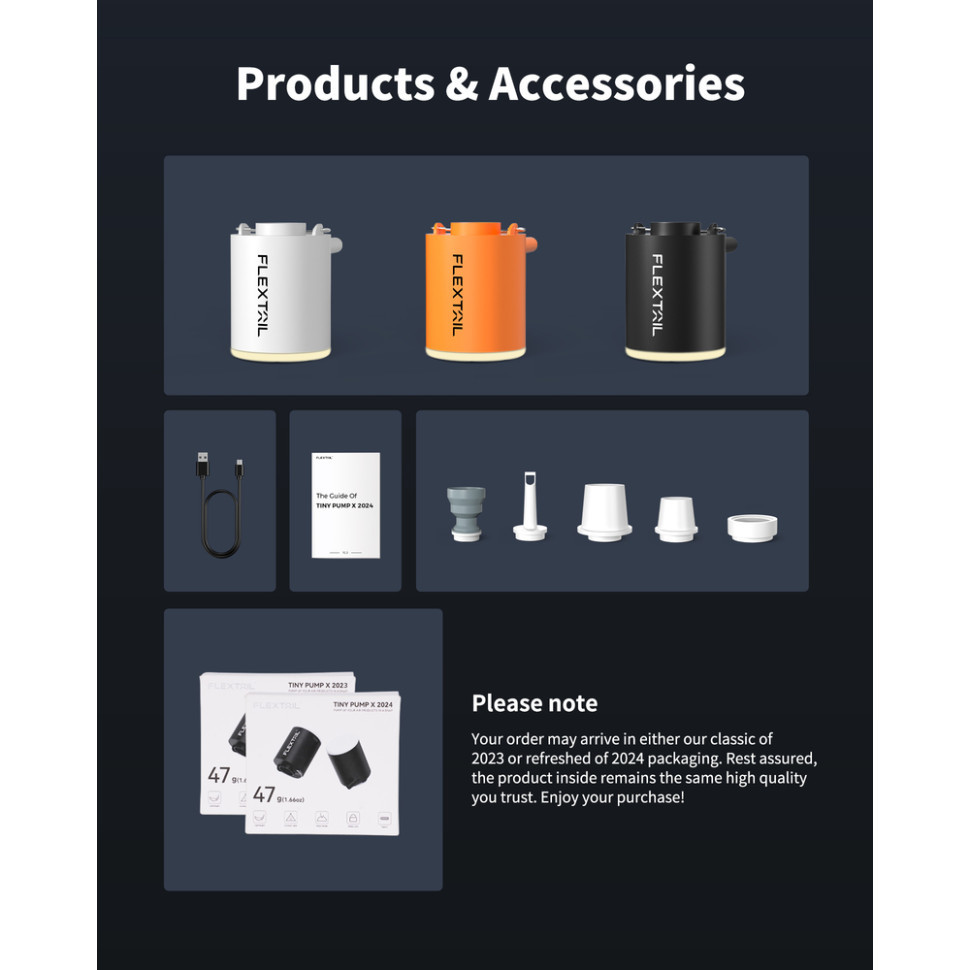 Насос-ліхтар кемпінговий Flextail Tiny Pump Х, помаранчевий Київ - фото 8