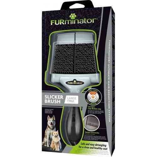 Щетка-пуходерка для собак и кошек FURminator жесткая L 20,5 х 9,5 х 1,5 см Киев