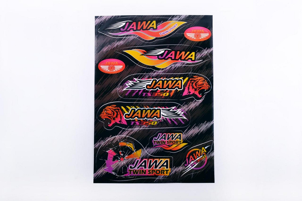 Наклейки (набор) ЯВА (33х22см, черно-серые) Мукачево - изображение 1