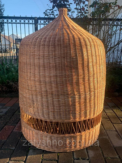 Красива висока люстра підвісна з натуральної лози. Київ - фото 4