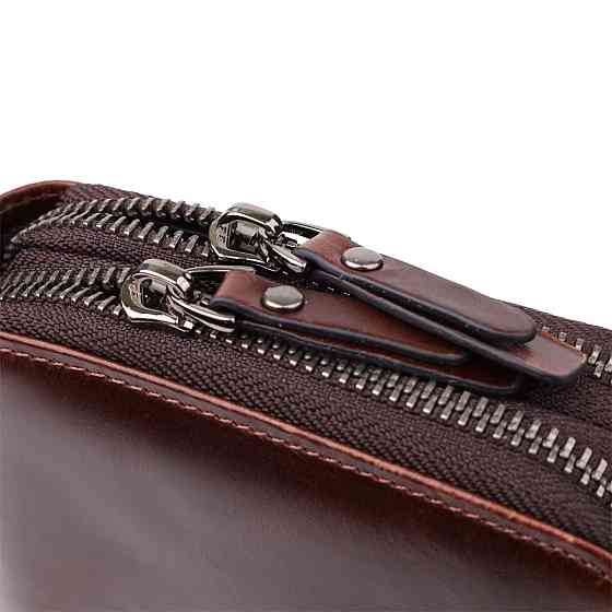 Стильний чоловічий клатч із натуральної шкіри Vintage 23064 Коричневий Київ