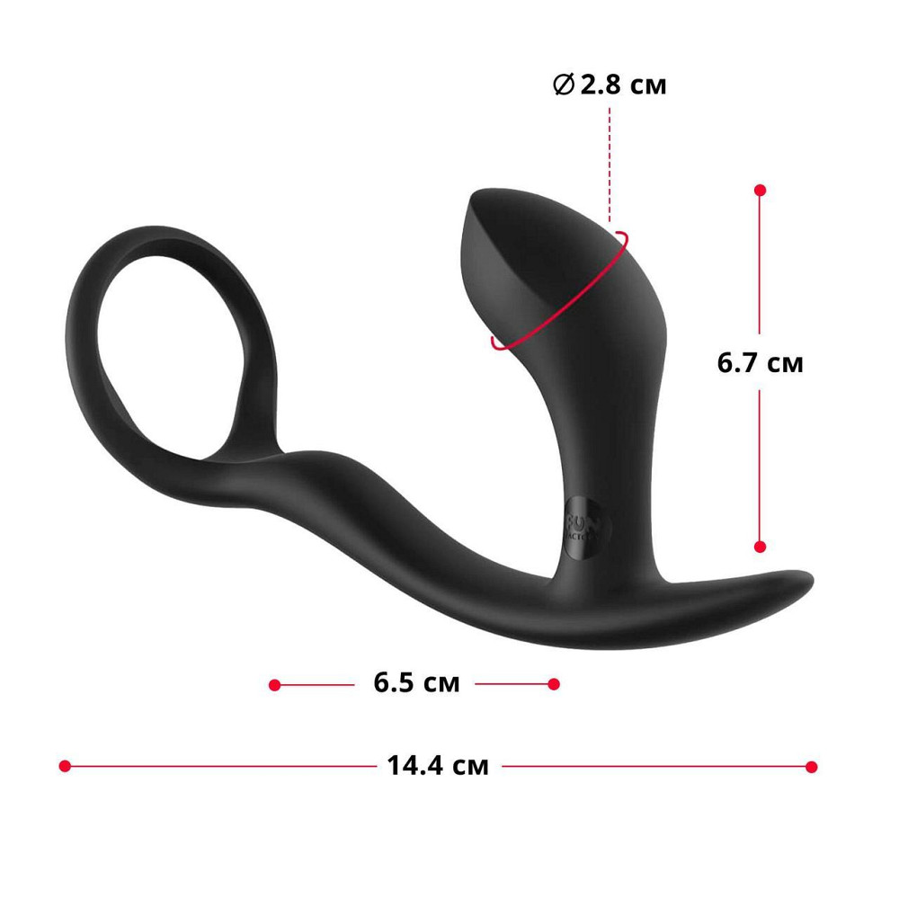 Анальная пробка с эрекционным кольцом Fun Factory BOOTIE RING slate Sex Aura Киев - изображение 2