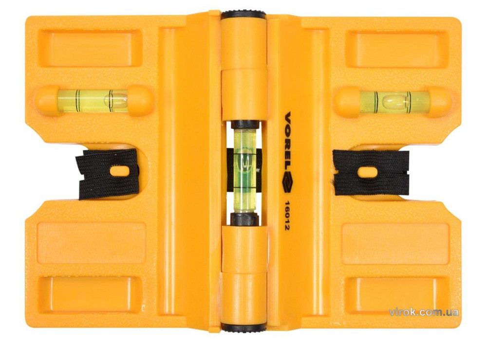 Рівень для встановлення стовбців VOREL з магнітом і капсулами, 190 х 135 мм [25/100] Одеса - фото 1