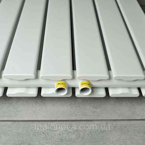 Вертикальний радіатор Largo double 456*1800-6 (50 мм), anticor, білий Чернівці