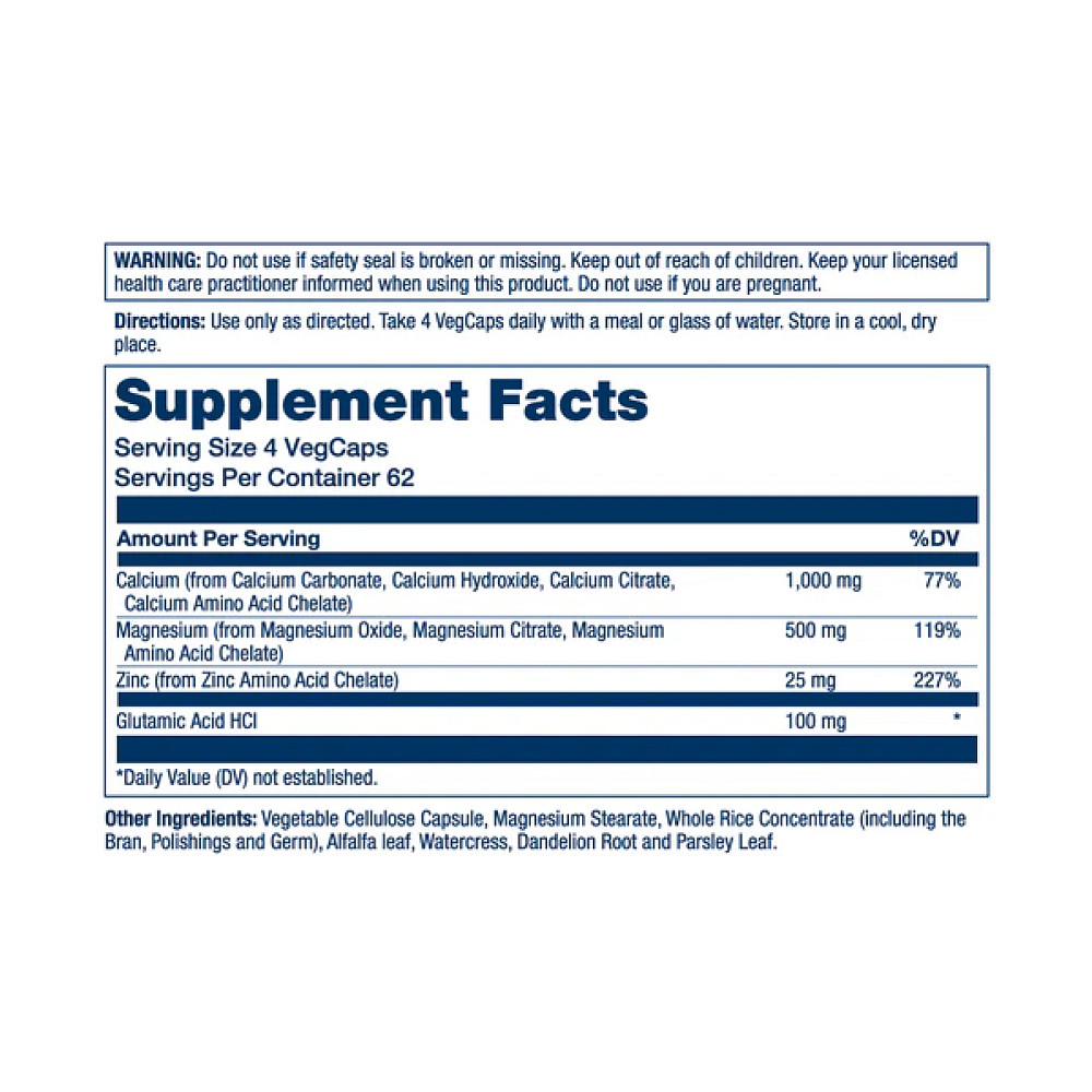 Кальций, магний и цинк Solaray Calcium Magnesium Zinc 250 капсул Луцк - изображение 2