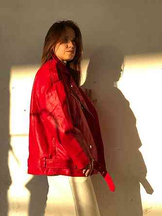 Женская куртка оверсайз Красный M Харьков