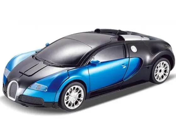 Машинка Трансформер Bugatti Size 18 см Robot Car синяя с пультом Коломыя