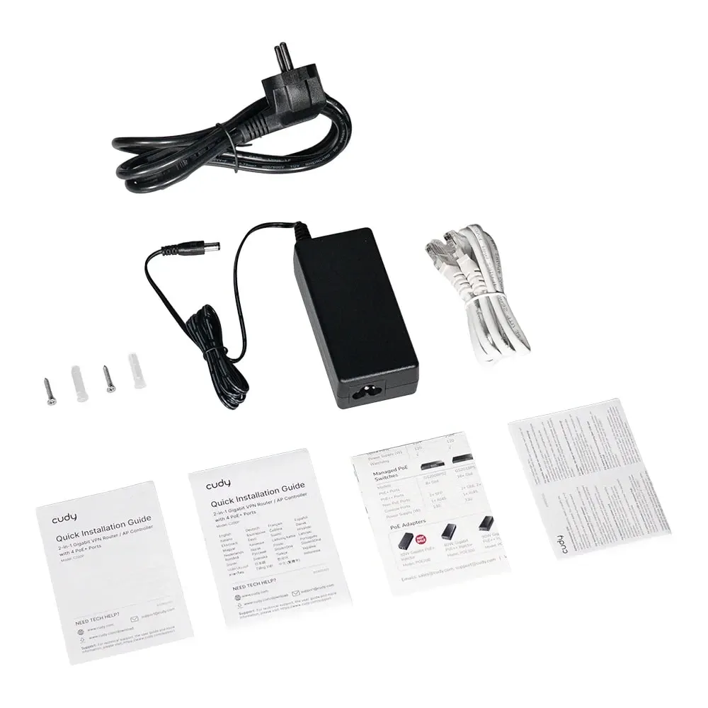 Контролер точок доступу AP / гігабітний VPN-маршрутизатор Cudy C200P з 4 портами PoE+ (73-00668) Київ - фото 8