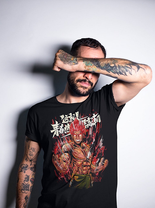 Футболка з аніме принтом Наруто оверсайз (S/M/L) Чорний AnimeJ0135 Дніпро - фото 1