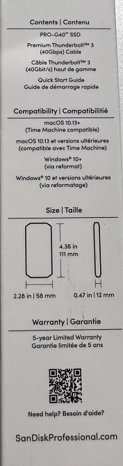 Зовнішній SSD SanDisk Professional PRO-G40 2Tb Київ - фото 3