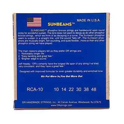 Струни для гітари DR Strings SUNBEAM Acoustic Phosphor Bronze - Extra Light (10-48) (RCA-10) Вінниця