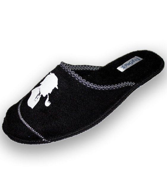 Тапочки чоловічі повсть домашні PaGo "Шерлок" чорні капці войлочні Одесса - изображение 2