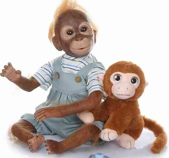 Реалистичная Кукла Реборн Обезьяна Мальчик Бинго 52 см. Харьков