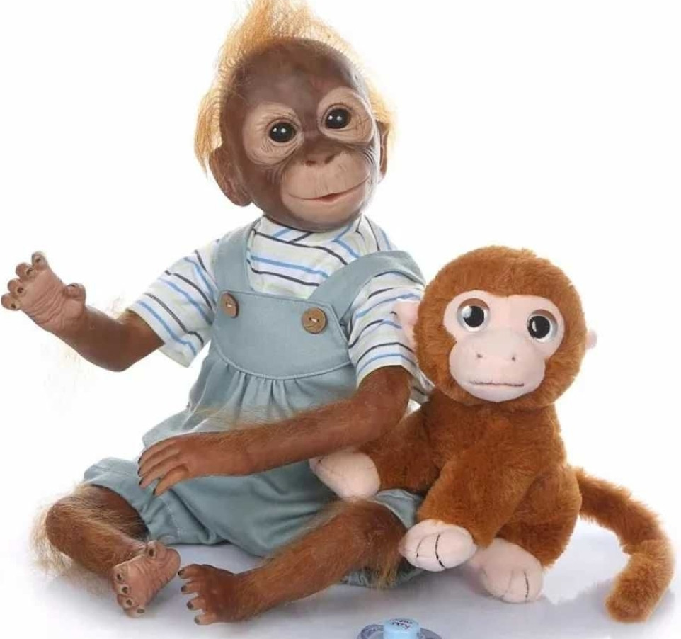 Реалистичная Кукла Реборн Обезьяна Мальчик Бинго 52 см. Харьков - изображение 4