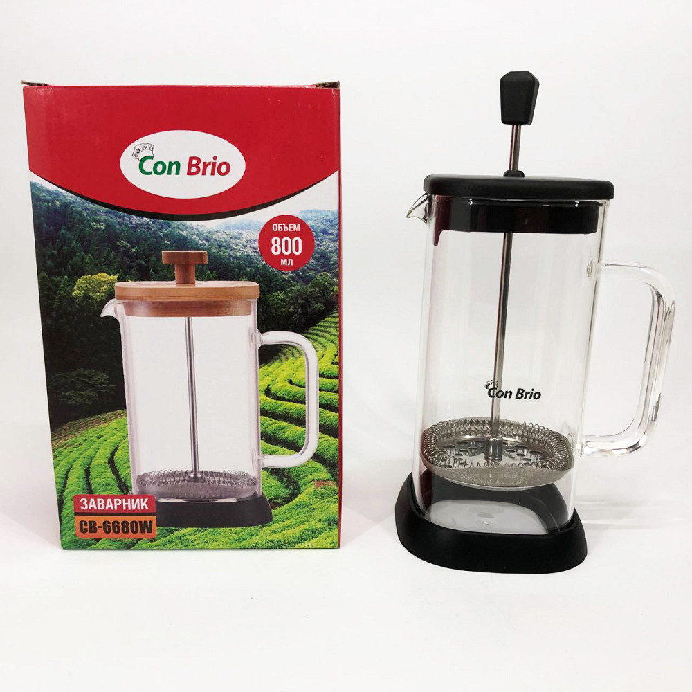 Заварник прозрачный, Простой френч-пресс, Заварник для чая с прессом френч-пресс FH-49 Львов - изображение 1